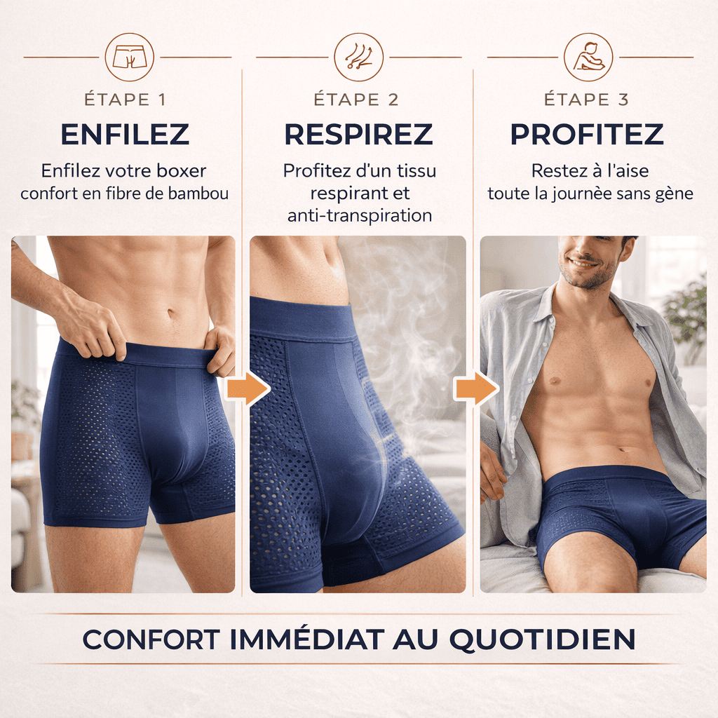 Boxers Homme en Fibre de Bambou